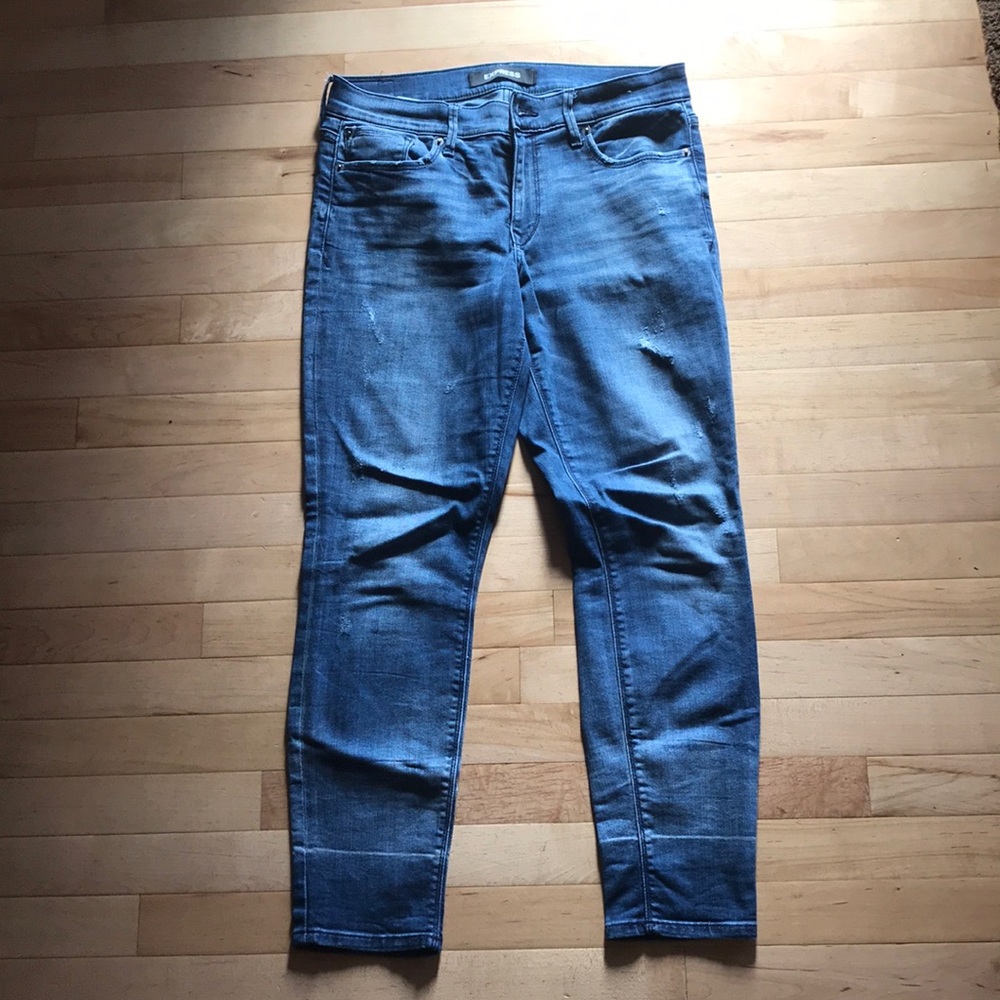 Express Mid-rise Stretch ankle jean legging size 6